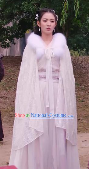 Chinese Ancient Patrician Lady Feng Wanmian Hanfu Dress Drama The Love Lasts Two Minds Costume and Headpiece for Women