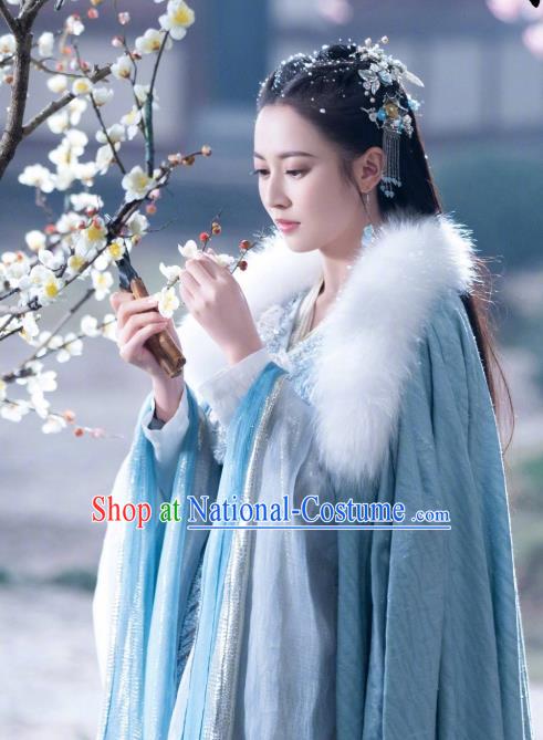 Chinese Ancient Noble Lady Yuan Qingli Hanfu Dress Drama The Love Lasts Two Minds Costume and Headpiece for Women