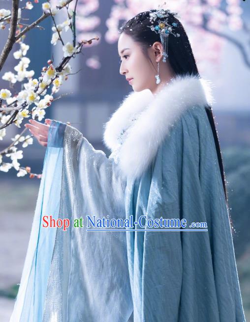 Chinese Ancient Noble Lady Yuan Qingli Hanfu Dress Drama The Love Lasts Two Minds Costume and Headpiece for Women