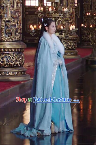 Chinese Ancient Noble Lady Yuan Qingli Hanfu Dress Drama The Love Lasts Two Minds Costume and Headpiece for Women