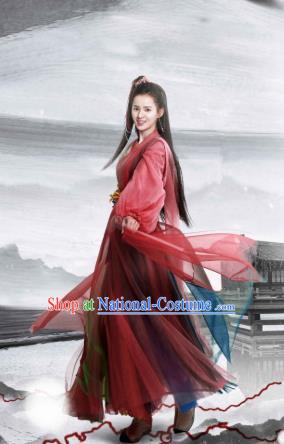 Drama Xia Tan Jian Bu Zhi Chinese Ancient Female Physician Dress Costume and Headpiece for Women