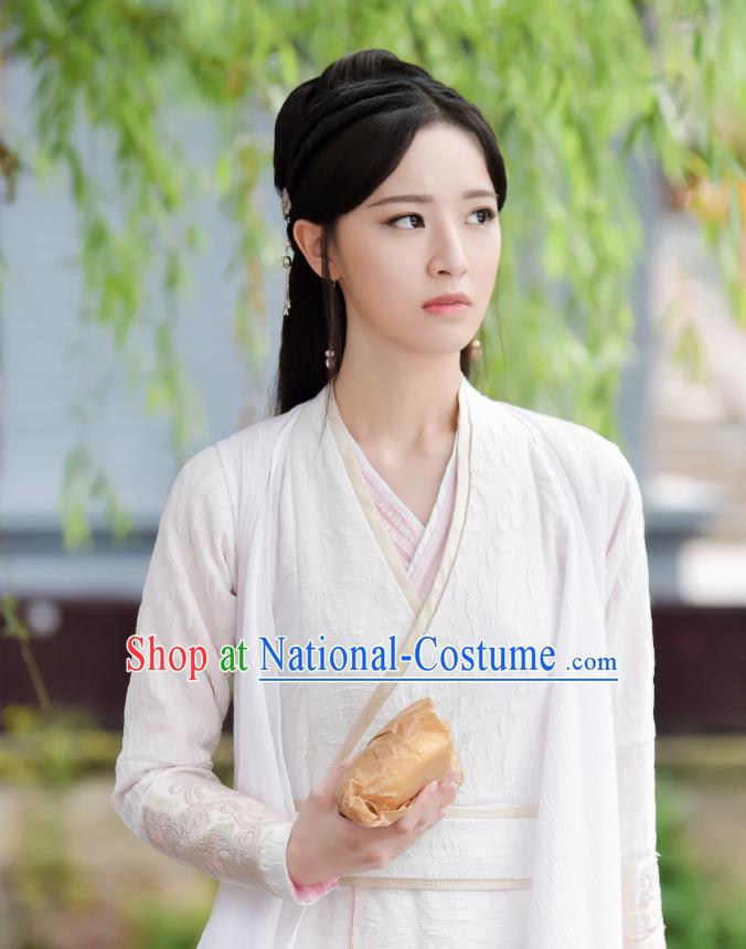 Chinese Ancient Female Swordsman Tie Xinlan Hanfu Dress Drama Handsome Siblings Costume and Headpiece for Women