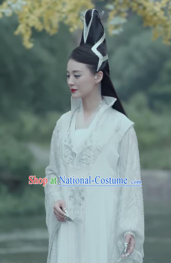 Chinese Ancient Yi Hua Palace Mistress Yao Yue Hanfu Dress Drama Handsome Siblings Costume and Headpiece for Women