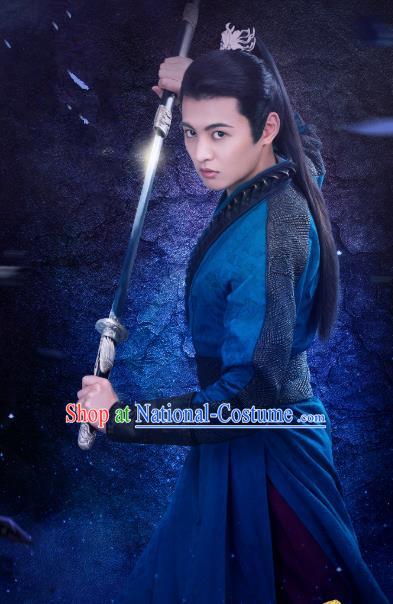 Chinese Ancient Swordsman Jiang Yulang Clothing Historical Drama Handsome Siblings Costume and Headpiece for Men