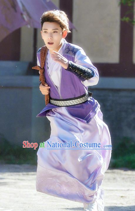 Chinese Ancient Qin Dynasty Swordsman Xiang Shaolong Historical Drama A Step Into The Past Costume for Men