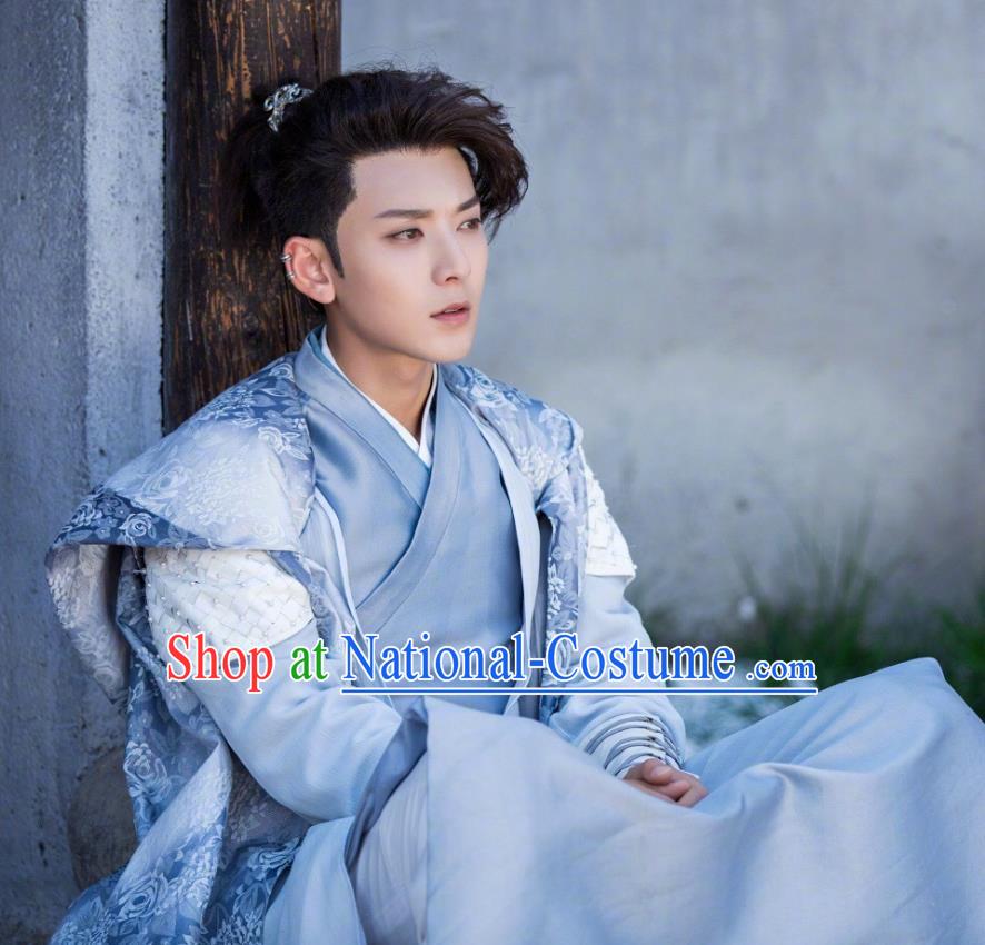 Chinese Ancient Qin Dynasty Young Swordsman Xiang Shaolong Historical Drama A Step Into The Past Costume for Men