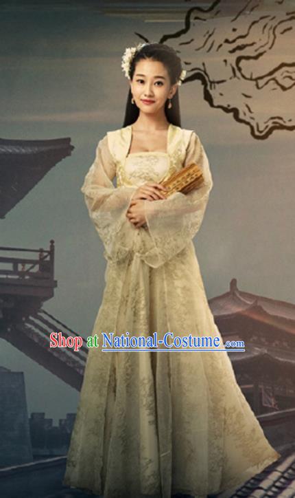 Chinese Historical Drama A Step Into The Past Ancient State of Zhao Princess Costume and Headpiece for Women