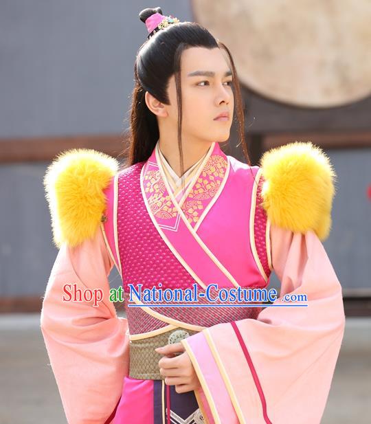 Chinese Ancient Royal Prince Mo Jingxuan Clothing Historical Drama The Eternal Love Costume and Headwear for Men