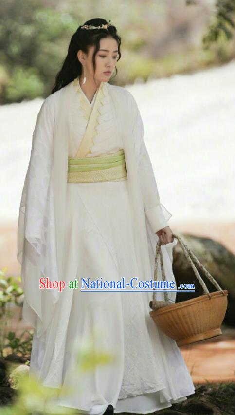 Chinese Ancient Swordswoman Su Ying Hanfu Dress Drama Handsome Siblings Costume and Headpiece for Women