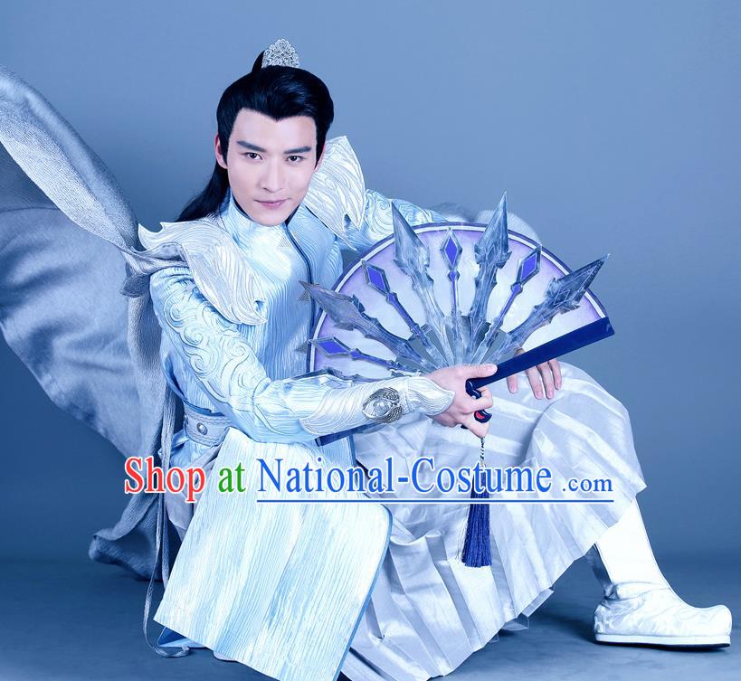 Chinese Ancient Swordsman King Clothing Historical Drama The Legend of Zu Costume for Men