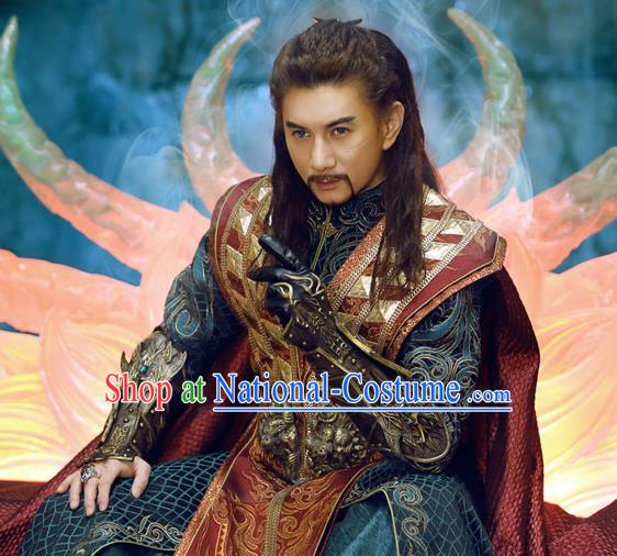 Chinese Ancient Suzerain King Clothing Historical Drama The Legend of Zu Costume for Men