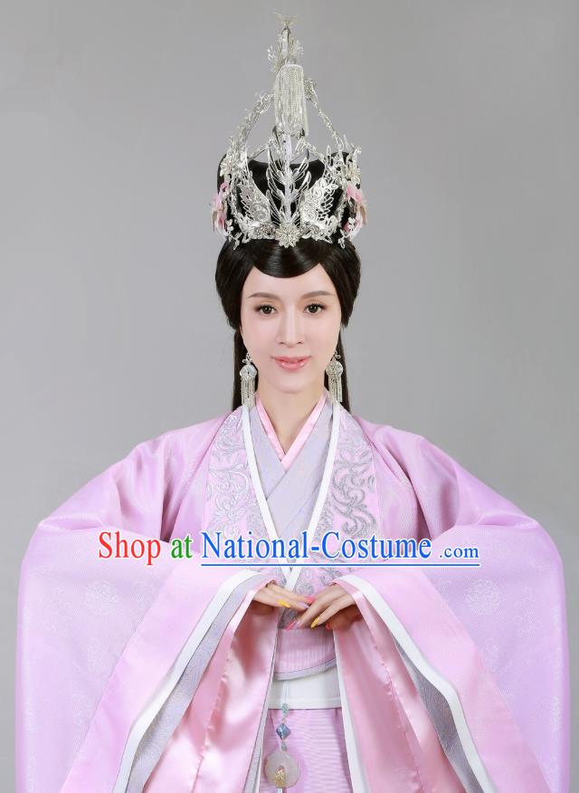 Chinese Historical Drama Swords of Legends Ancient Imperial Consort Shu Costume and Headpiece for Women