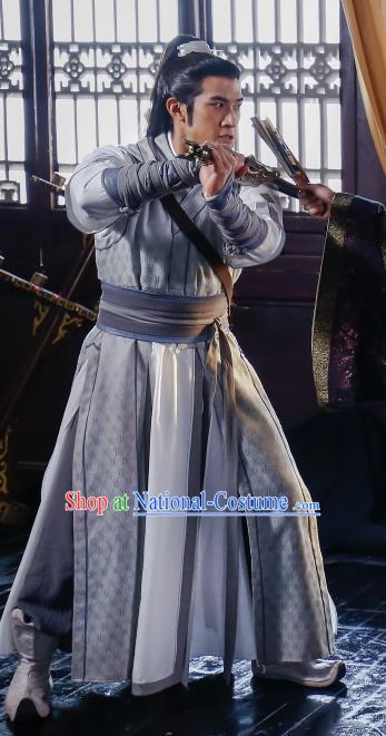 Swords of Legends Chinese Ancient Prince Xia Yize Clothing Historical Drama Costume and Headwear for Men