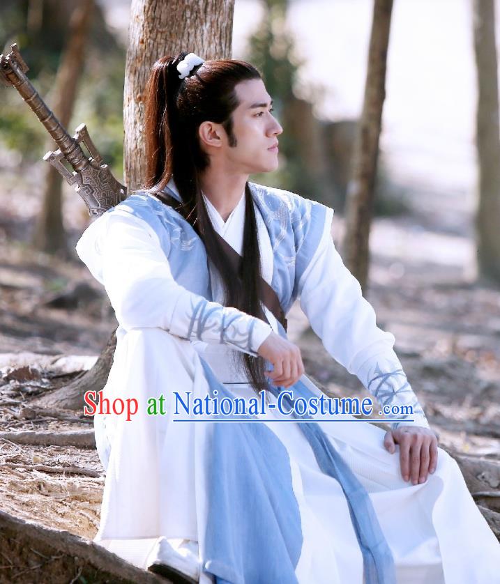 Swords of Legends Chinese Ancient Royal Prince Xia Yize Clothing Historical Drama Costume and Headwear for Men