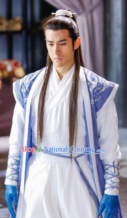 Swords of Legends Chinese Ancient Royal Prince Xia Yize Clothing Historical Drama Costume and Headwear for Men