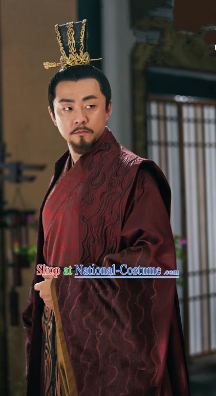 Chinese Drama Princess Silver Ancient Prince Zongzheng Xuanming Historical Costume and Headwear for Men