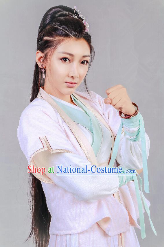 Chinese Historical Drama Swords of Legends Ancient Fairy A Ruan Costume and Headpiece for Women