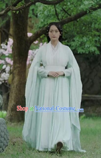 Chinese Ancient Court Maid Hanfu Dress Historical Drama Legend of the Phoenix Costume and Headpiece for Women