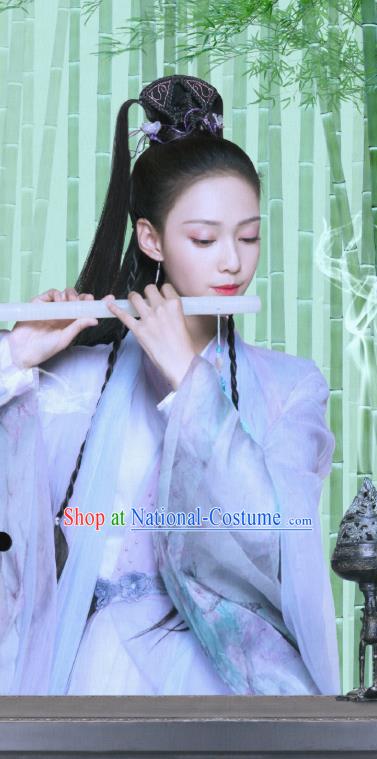 Chinese Drama Love Better Than Immortality Ancient Princess Leng Ning Historical Costume and Headpiece for Women