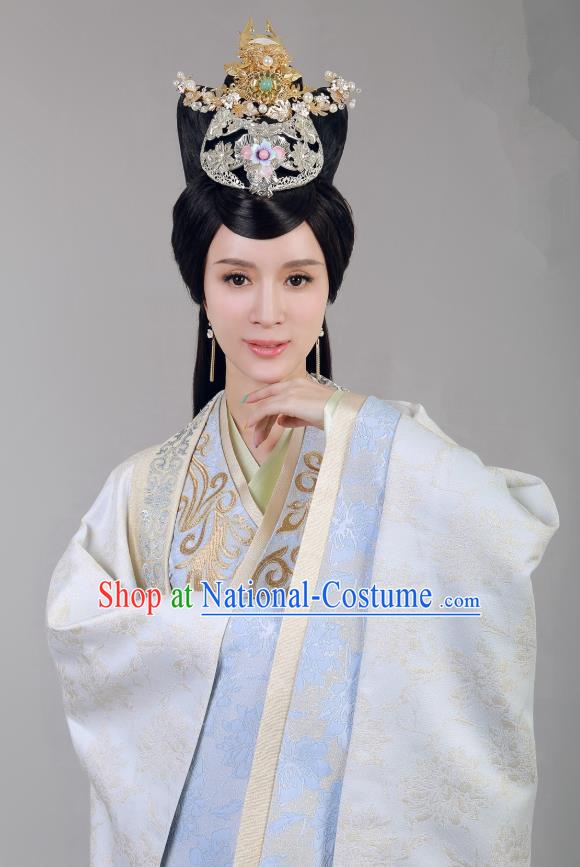 Chinese Historical Drama Swords of Legends Ancient Royal Concubine Shu Costume and Headpiece for Women