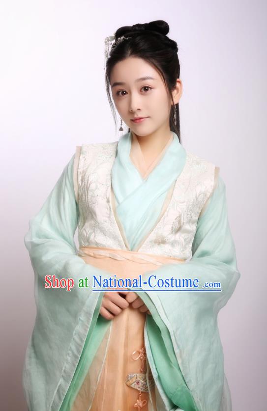 Chinese Ancient Drama Princess Silver Zhao Yun Historical Costume and Headpiece for Women