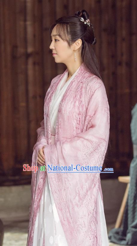 Chinese Ancient Ming Dynasty Female Physician Dress Drama Under the Power Ling Ling Costume and Headpiece for Women