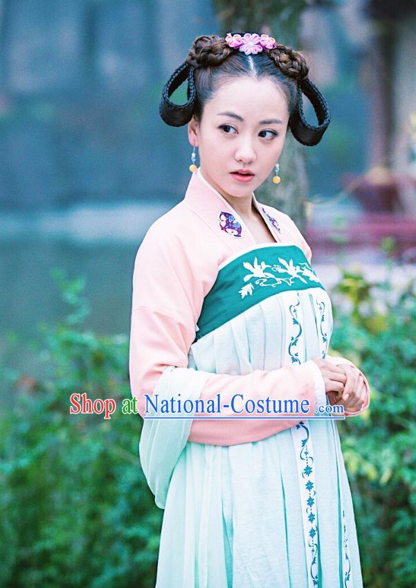 Chinese Ancient Female Swordsman Ling Xi Dress Historical Drama Demon Catcher Costume and Headpiece for Women