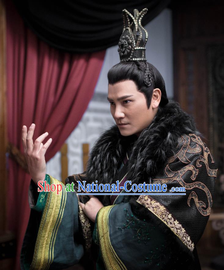 Drama Demon Catcher Zhong Kui Chinese Ancient Swordsman Yang Sibo Costume and Headpiece Complete Set