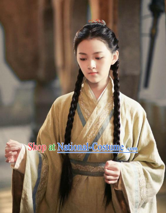 Chinese Ancient Nobility Lady Tang Qian Er Dress Historical Drama The Great Ruler Costume and Headpiece for Women