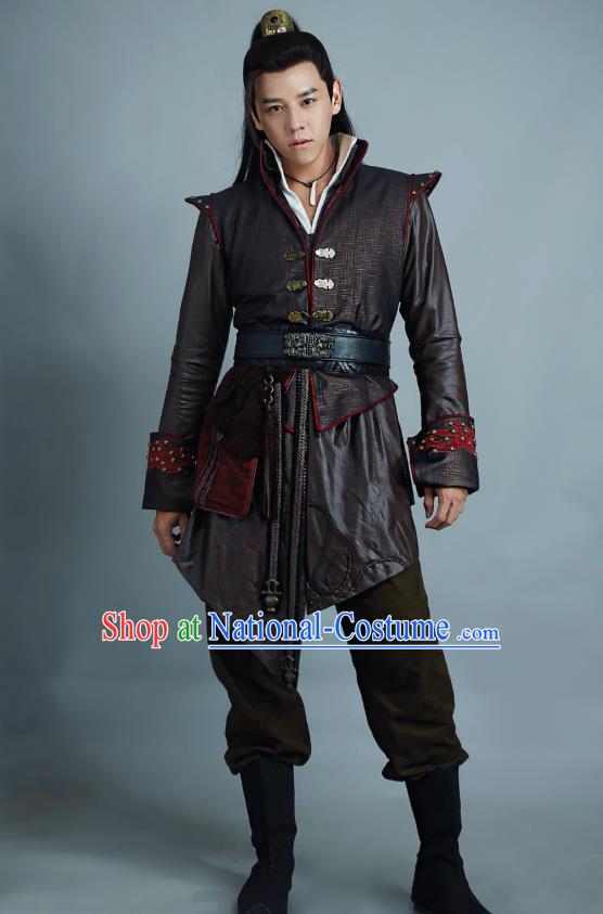 Drama Cinderella Chef Chinese Ancient Swordsman Chen Yang Costume and Headpiece Complete Set