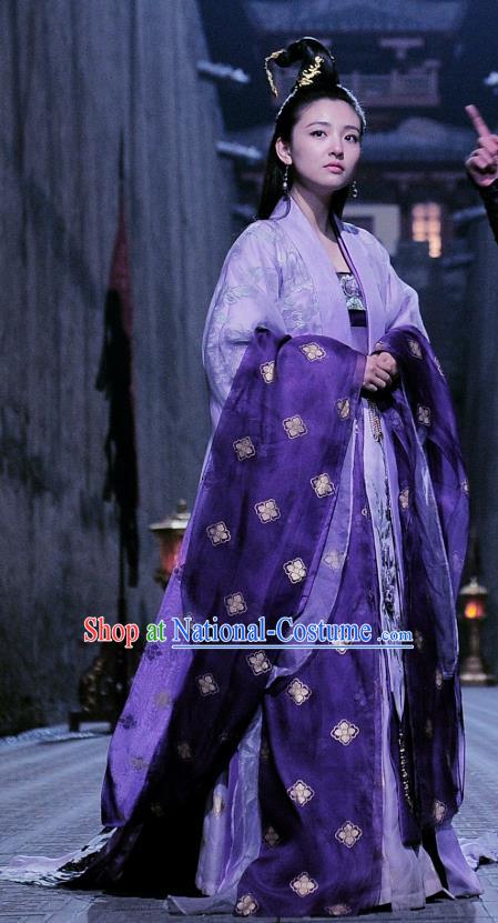 Chinese Ancient Tang Dynasty Royal Lady Ye Yuanan Dress Historical Drama An Oriental Odyssey Costume and Headpiece for Women