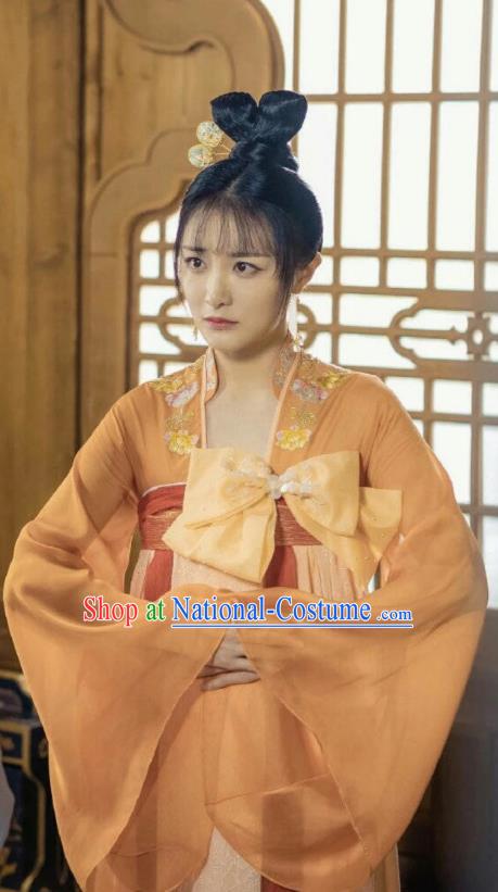 Chinese Ancient Court Lady Kang Ning Er Dress Historical Drama Dr Cutie Costume and Headpiece for Women