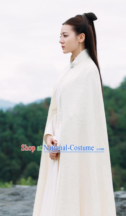 Chinese Ancient Imperial Consort Dress Drama Sansheng Sanshi Pillow Eternal Love of Dream Bai Fengjiu Costume and Headpiece Complete Set