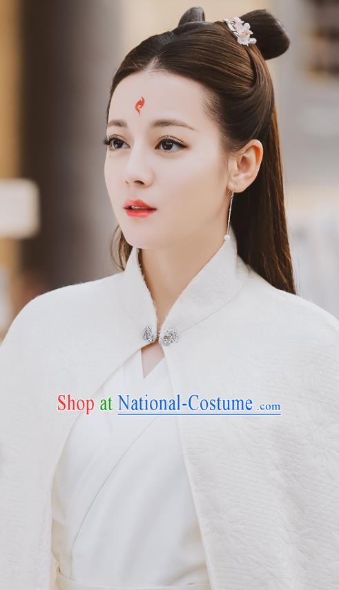 Chinese Ancient Imperial Consort Dress Drama Sansheng Sanshi Pillow Eternal Love of Dream Bai Fengjiu Costume and Headpiece Complete Set