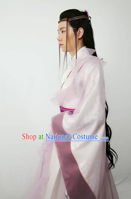 Drama Men with Sword Chinese Ancient Young King Ling Guang Costumes and Hair Accessories