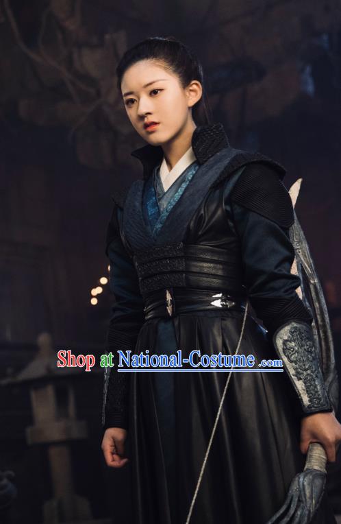 Chinese Ancient Female Swordsman Dress and Hairpins Historical Drama Love of Thousand Years Across A Man Costumes