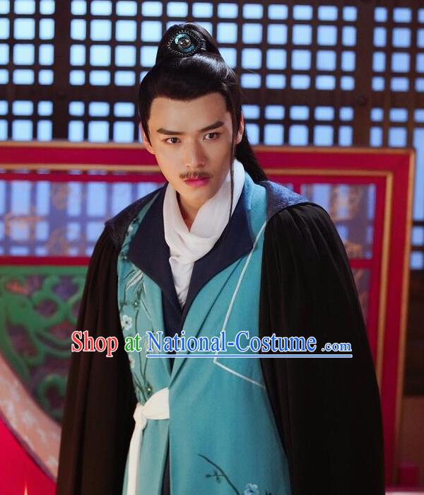 Drama Jueshi Qianjin Chinese Ancient Royal Prince Zhong Wumei Costume and Headpiece Complete Set