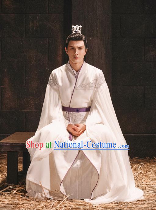 Chinese Ancient Emperor Song Xuanren Drama Sansheng Sanshi Pillow Eternal Love of Dream Costume and Headpiece Complete Set