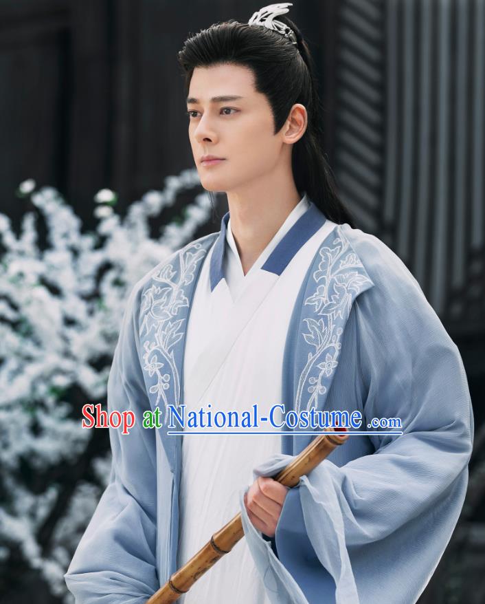 Chinese Ancient West Sea Prince Su Moye Drama Sansheng Sanshi Pillow Eternal Love of Dream Costume and Headpiece Complete Set