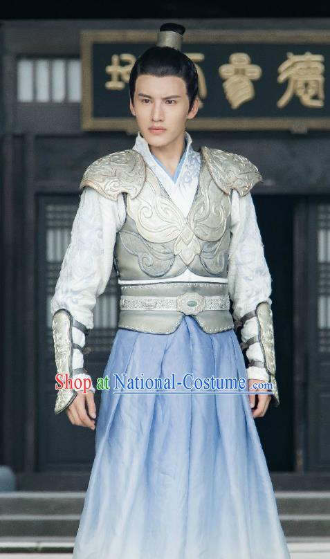 Chinese Ancient Taoist Armor Clothing and Hairdo Crown Drama The Taosim Crandmaster Swordsman Kun Lun Costumes