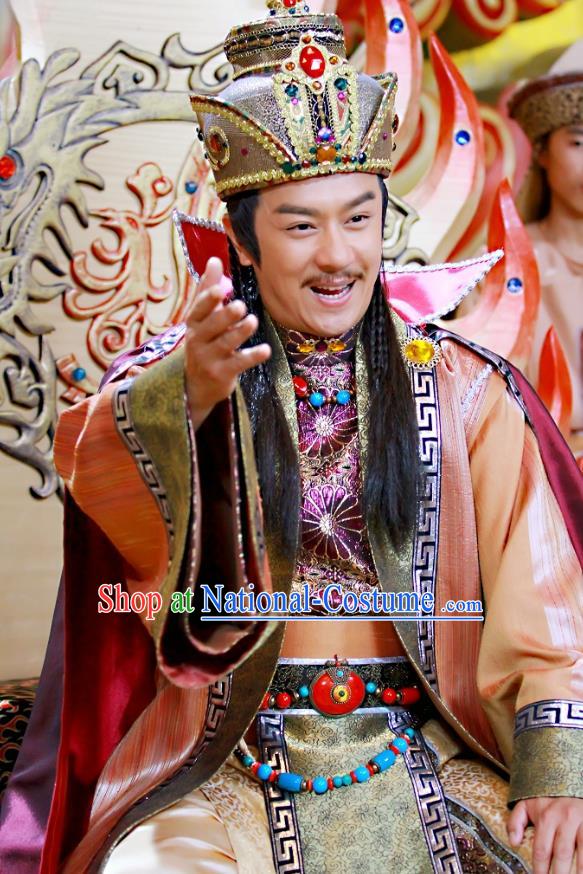 Chinese Ancient Lord Xiliang Clothing and Hat Drama Love Amongst War King Xue Pinggui Costumes