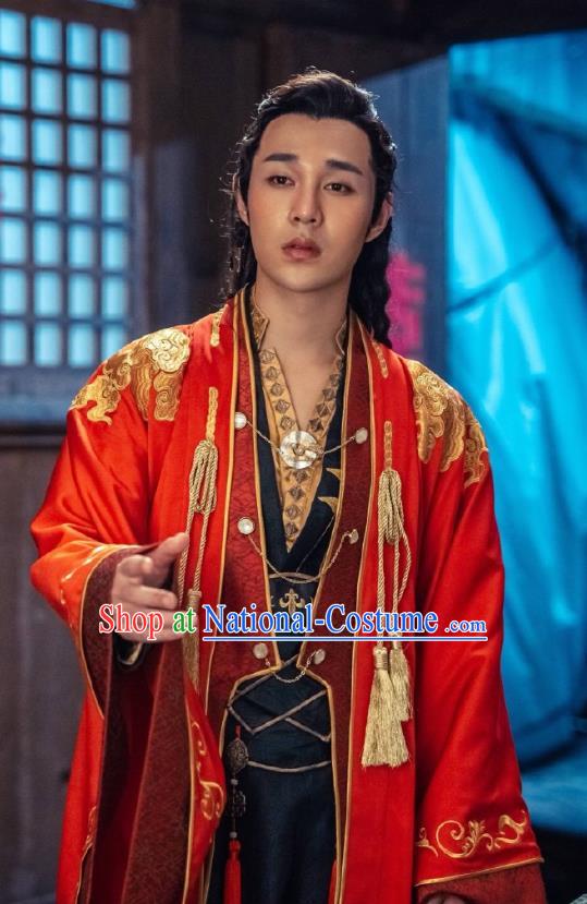 Chinese Ancient Wedding Clothing Drama The Romance of Hua Rong Swordsman Qin Shangcheng Costumes