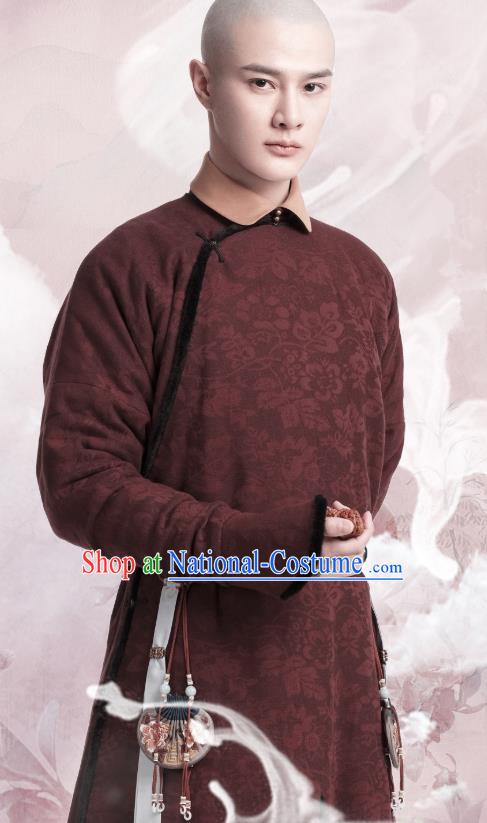 Chinese Ancient Manchu Fourth Prince Aisin Gioro Yinzhen Garment Drama Dreaming Back to the Qing Dynasty Gown Apparel Costumes