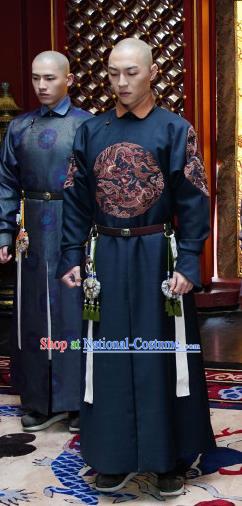 Chinese Ancient Manchu Ten Prince Aisin Gioro Yin E Garment Drama Dreaming Back to the Qing Dynasty Gown Apparels Costumes