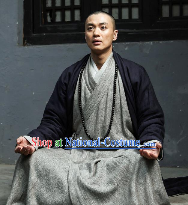 Chinese Ancient Ming Dynasty Monk Garment Drama The Great Shaolin Cheng Wendao Apparels Clothing