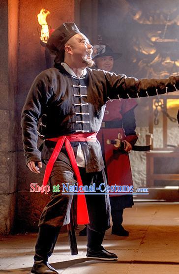 Chinese Ancient Swordsman Apparels Garment and Hat Wuxia Drama Happy Mitan Wu Song Costumes