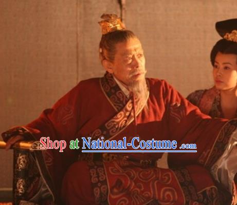 Chinese Ancient Tang Dynasty First Emperor Costumes Apparels Garment and Headwear Drama Control by Zhen Guan Li Yuan Costume