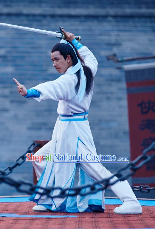 Chinese Ancient Apparels Knight Costumes and Headwear Wuxia Drama Xiya Xia Swordsman Li Xiya Garment