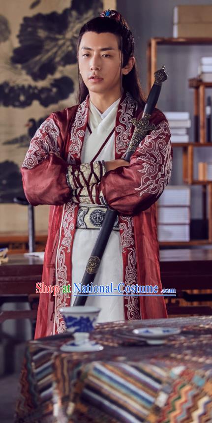 Chinese Ancient Swordsman Apparels Costumes and Headwear Wuxia Drama Xiya Xia Kawaler Qin Huan Garment