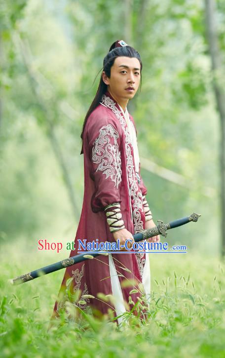 Chinese Ancient Swordsman Apparels Costumes and Headwear Wuxia Drama Xiya Xia Kawaler Qin Huan Garment